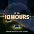 thumbnail image 6 of Bell+Howell Solar Outdoor Mosaic Disk Lights, 4 Pack Ultra-Premium Glass Decorative Pathway, Solar Outdoor Waterproof Disk, LED Pathway, Auto On/Off Lights - Blue, 6 of 10