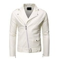 thumbnail image 1 of Mikilon Motorcycle Slim Leather Jacket Men's Leather Jacket British Men's Leather Jacket, 1 of 8