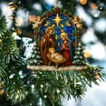 thumbnail image 3 of AuroraX Small Nativity Scene Sets for Christmas Decorations,2025 Acrylic Hanging 6 inch Suncatchers for Christmas Tree,Christian Holiday Indoor Decorations, 3 of 5
