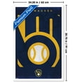 thumbnail image 3 of MLB Milwaukee Brewers - Logo 25 Wall Poster, 22.375" x 34" Framed, 3 of 5