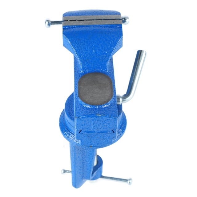 Tornillo de Banco para Trabajo Pesado, Alta Dureza, Rotacia de 360 Grados, Abrazadera de Tornillo de Mesa Universal, Azul, 18x15x5cm