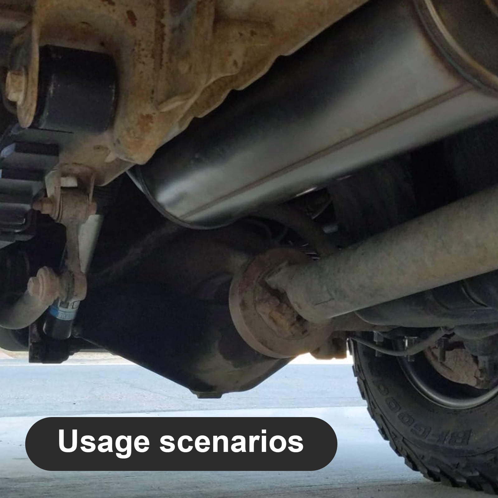 Universal Exhaust Muffler Stainless Steel Straight-Through Performance Muffler for Cars Trucks, 2.25" Inlet/Outlet, Overall Length 20"