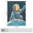 thumbnail image 4 of PIKWEEK Glow in The Dark Space Blanket with Astronaut and Stars, Blue Soft Blankets for 2 3 4 5 6 7 8 9 10 Year Old Boys Girls Birthday Gifts Ideas, Space Throw Blanket for Kids White, 4 of 6