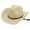 Beige, variant on Unisex Western Straw Cowboy Hat for Men Women Wide Brim Sunshade Cap for Summer Beach Travel Vacation Wild West Boonie Hat Everyday Casual Apparel Accessory with Chin Strap