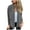 Gray, variant on Women's Fleece Cropped Shacket Lapel Collar Zip Front with Faux Pockets Drawstring Waist Casual Fall Winter Street Style
