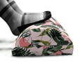 thumbnail image 5 of Forest Foot Rest, Tropical Foliage Monstera Areca Palm Leaves Hawaiian Exotic Jungle, Non-Slip Backing Adjustable Ergonomic Memory Foam Leg Support for Office, Pale Pink and Dark Green, by Ambesonne, 5 of 5