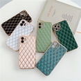 thumbnail image 2 of Funda de teléfono galvanizada de lujo para iPhone 11 Pro Max 12 Mini 7 8 Plus XS Max X XR SE 2020 12 13 Coque de celosía suave a prueba de golpes Tan Jianjun unisex, 2 of 2