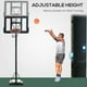 Soozier Panier de Basket Portable Hauteur Réglable de 5 à 10 Pieds avec Roues – image 4 sur 9