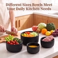 thumbnail image 5 of Onader 8-Piece Ceramic Bowls with Lid, Mixing Bowls Set of 4 for Kitchen Meal Prep Food Storage Leftover, Stoneware Serving Bowl for Cooking Baking, Matte Black, 5 of 11