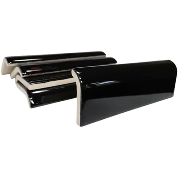 Black 2 x 6 in Ceramic Tile Bullnose Mud Cap Trim Edge 2x6 inch MudcapBox 5 Piece$$Tools & Hardware Other