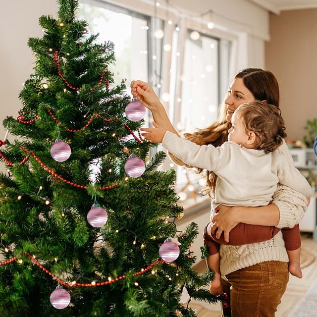 Seyotauo Christmas Balls, Christmas Ornaments, Decorative Hanging Decoration, Pendant Appearance, Quality Plastic, Suitable for Tree Ornaments, Windows, Festival Ambiance Layout
