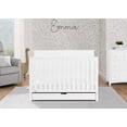 thumbnail image 2 of Simmons Kids Logan 6-in-1 Convertible Crib w/ Drawer, Greenguard Gold Certified, Converts to Toddler Bed, Daybed, Sofa & Full-Size Bed w/ & w/o Headboard, Fits Standard Crib Mattress, Bianca White, 2 of 15
