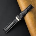 thumbnail image 4 of 18mm Black Ostrich Watch Band Men Quick Release Replacement Leather Strap Extra Soft Handmade Wristband Stainless Steel Buckle Father's Day Gift for Dad Son Husband, 4 of 7