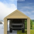thumbnail image 4 of Wildbreak Carport Door Replacement 13 x 8.85 ft for Portable Garage 13' x 20' & 13' x 25', 220g, Yellow, 4 of 5