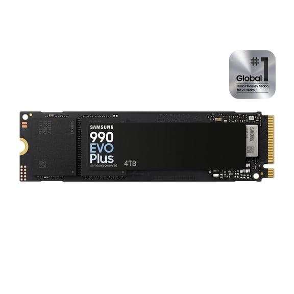 Samsung 990 EVO PLUS SSD 4TB, PCIe Gen 4x4 | 5x2 M.2 2280, Speeds Up-to 7,250 MB/s (MZ-V9S4T0B/AM)