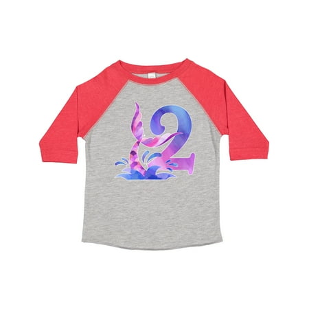 

Inktastic 2nd Birthday Mermaid Tail Gift Toddler Boy or Toddler Girl T-Shirt
