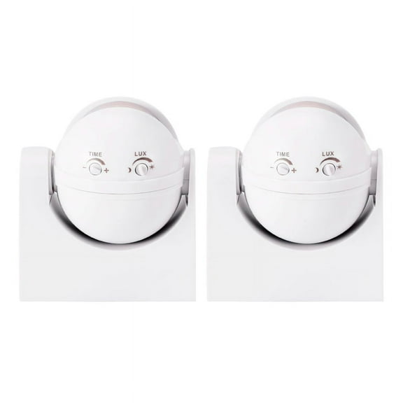 2X 110V-240V Outdoor Ip44 180 Degree 50/60Hz Security Pir Motion Movement Switch Infrared Motion Sensor Switch,2 x 180 Degree Infrared Motion Senso,White