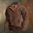 thumbnail image 2 of Nfhtoj Mens Casual Sweatshirt Long Sleeve Stand Collar 1/4 Button Up Pullover Fall Polo Sweaters Western Sweatshirts for Men Vintage Aztez Tops, 2 of 3