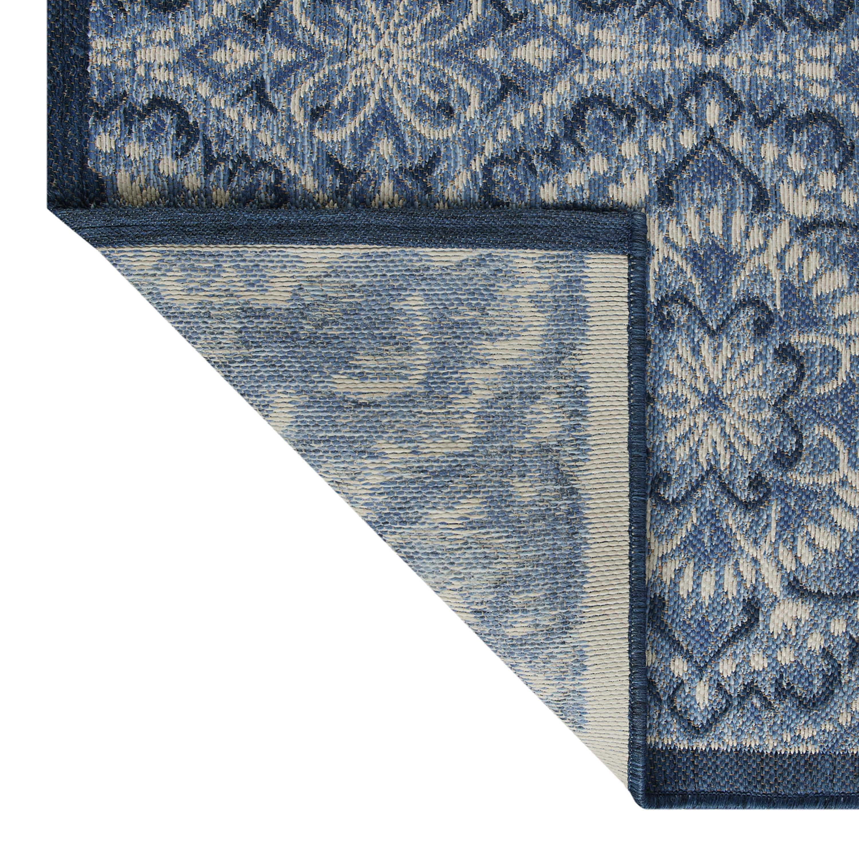Better Homes & Gardens 7’x10’ Blue Monarch Medallion Outdoor Rug