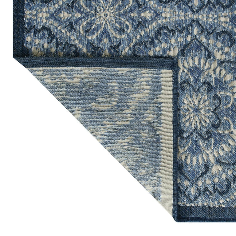 Free Shipping! Better Homes & Gardens 7x10 Blue Medallion Outdoor