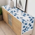 thumbnail image 4 of Navy Blue Floral Table Runner - 108 Inch Long, Kitchen Dining Table Runner Dresser Scarves, Spring Flowers Butterflies Watercolor Farmhouse Decor for Coffee Tables Wedding Party Banquet, 4 of 8
