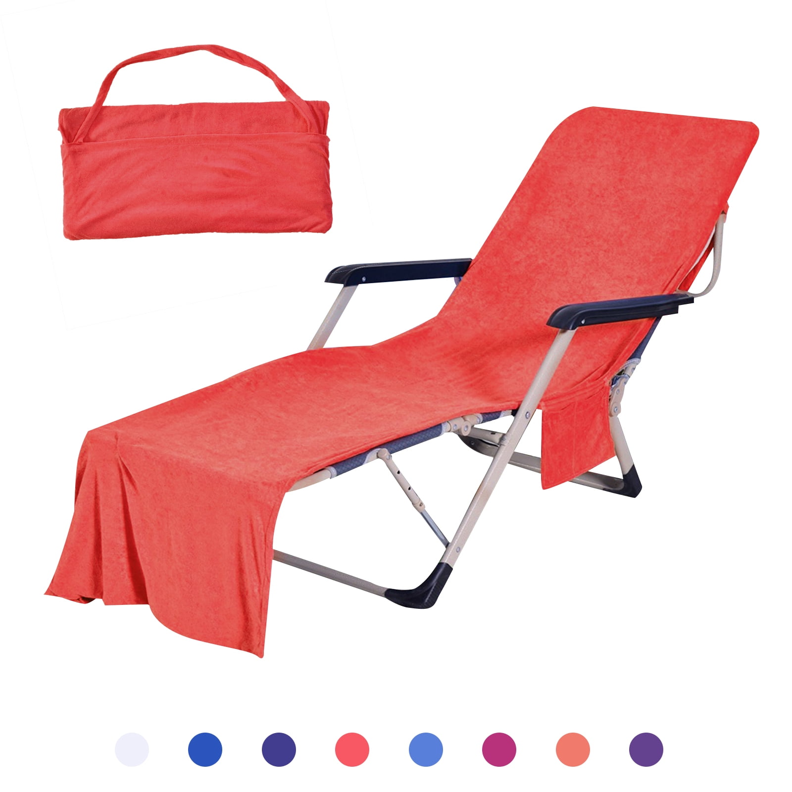Chair Towel Pool Beach Chair Cover Towels with Pocket Portable Party Holiday Sunbathing Swim