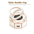 thumbnail image 2 of DIY Solar Double Ring Model Science Kit Technology Physics Material Kit Experimental Tool Kit Learning DIY Toy Kit,1 * DIY Solar Double Ring Model kit,Wood Color, 2 of 7