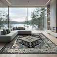 thumbnail image 2 of ODIKA 8'x10' Washable Area Rug Durable, Non-Slip Farmhouse Distressed Abstract Border Ornamental Desk Dining Under for Living Room, Sectional, Family, 2 of 7