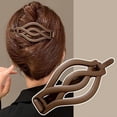 thumbnail image 2 of Lady Brown Hair Claw Clip Ponytail Claw Holder Barrettes Ponytail Holder, 2 of 15