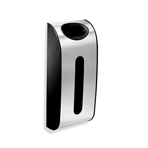 Dispensador de bolsas de supermercado Simplehuman, montaje en pared, acero cepillado
