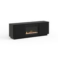 thumbnail image 2 of Black Fireplace Tv Table With Doors And Flame Control For 85" Tvs Modern Console Heating Shelves 85 Inch, 2 of 3
