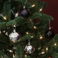 thumbnail image 5 of Sunnydaze Modern Holiday Black/Silver Plastic Christmas Ornament Balls, 50 Count, 5 of 9