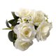 thumbnail image 3 of Artificial Rosa Flor Simulación Boda Ramo de novia Paño de oficina en casa Decoración de flores, Blanco Yuarrent HA8404-01B, 3 of 6