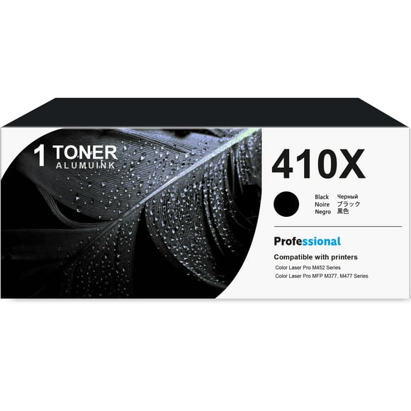 410X CF410X Toner Cartridge Lot de 1 Compatible pour HP 410X CF410X Black Toner Cartridges pour Color Laser Pro Série M452, Color Laser Pro MFP M377, Imprimante Série M477