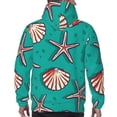thumbnail image 7 of Naloa Starfish and Shell Men's Casual Hooded Collar Drawstring Hoodies Pullover Sweatshirts Casual Long Sleeve Shirts-4X-Large, 7 of 7