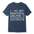 thumbnail image 4 of BlankRift Men's T Shirts Valentines Day Short Sleeve Tshirt I Loved My Girlfriend Crew Neck Pullover Top Regular Fit Casual Mens T Shirts Graphic Navy XXXL, 4 of 4