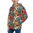 thumbnail image 2 of Kdxio Different Cats 1 Pattern Kids Boys Girls Zip Up Hoodie 3D Printed Hooded Sweatshirt Hoody Coat with Pocket 7-12 Y-Medium, 2 of 6