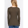 thumbnail image 3 of TheLovely Women's & Juniors Casual Long Sleeve Crew Neck Thermal T-Shirts Top, 3 of 4