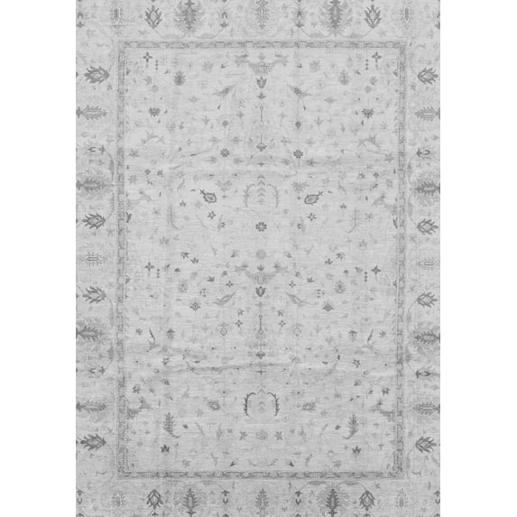 Ahgly Company Indoor Rectangle Oriental Gray Traditional Area Rugs, 6' x 9'