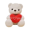 thumbnail image 4 of Animal de peluche de oso de corazón, lindo juguete de peluche suave, regalos del Día de San Valentín para niños, sosteniendo un corazón rojo, , blanco, 4 of 8