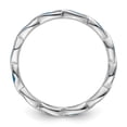 thumbnail image 2 of Sterling Silver Stackable Expressions Blue Enamel Ring, 2 of 5