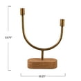 thumbnail image 3 of Creative Co-Op Asymmetrical Wood and Metal Candle Holder, 3 of 4