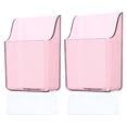 thumbnail image 1 of Uxcell Remote Control Holder Wall Mount Media Storage Box Caddy Organizers, Pink 2 Pack, 1 of 6