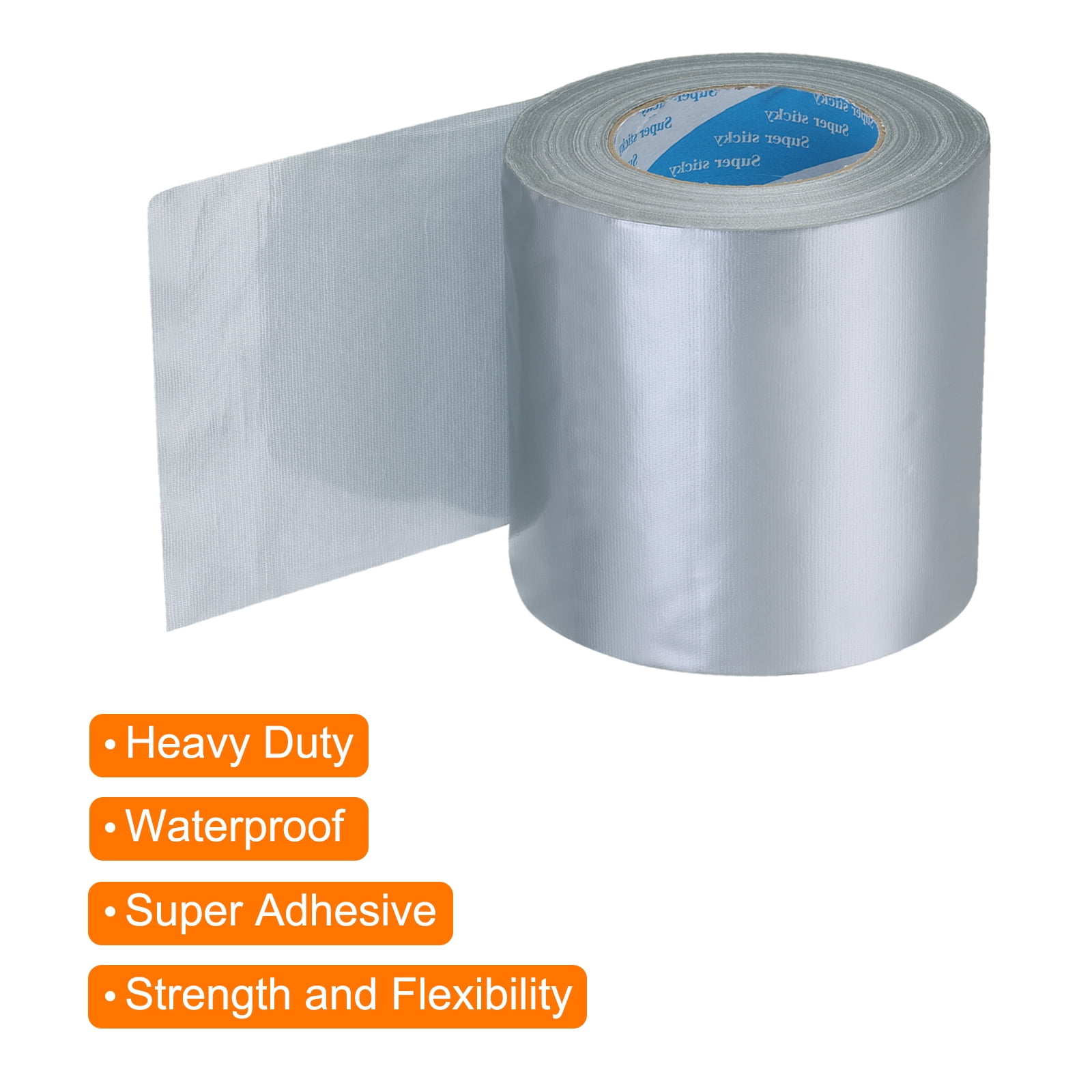 Heavy Duty Duct Tape, 4 Inch x 55 Yard Waterproof Flexible Hand Tear Strong Adhesive Duct Tapes, Silver