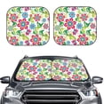 thumbnail image 6 of Lsque Vector Mexican Otomi Style Bright 2 PCS Windshield Sun Shade | CarFoldable Window Covers | Car Accessories Reflect UV for Universal Cars SUV Truck | Large, 6 of 7