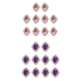 thumbnail image 1 of 20 piezas Botones Adornos Bling Gloria Rosa Púrpura oscuro Adornos de espalda plana, 1 of 9