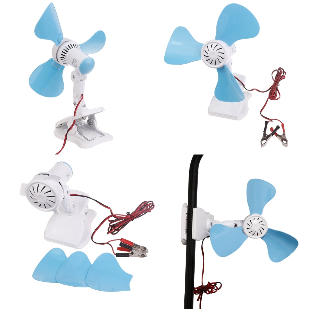 Zeiwohndc 12V Car Fan with 240cm Power Cord Versatile Cooling Solution for BBQ Camping