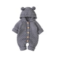 thumbnail image 2 of MANHUJI 9-12 Month Girl Clothes Warm Boy Baby Jumpsuit Infant Girl Outwear Knit Winter Coat Hooded Boys Coat&Jacket Baby Boy Sleepers 3-6 Month Girl Clothes Baby Onsies (Gray,73), 2 of 6