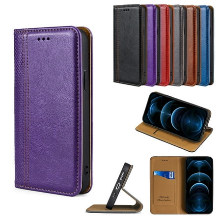 ZOLOHONI Leather Case For Samsung Galaxy S21 5G For Protects The Vulnerable Corners And Edges From Impact-Black Red Gray Blue Purple Brown