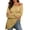A Khaki, variant on Fall Outfits for Women Dqueduo Women's Casual Loose Long Sleeve Top With Wide Round Neck Slit Detail And Off Shoulder Option